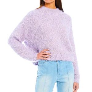 NWT Chelsea & Violet Lilac eyelash sweater
